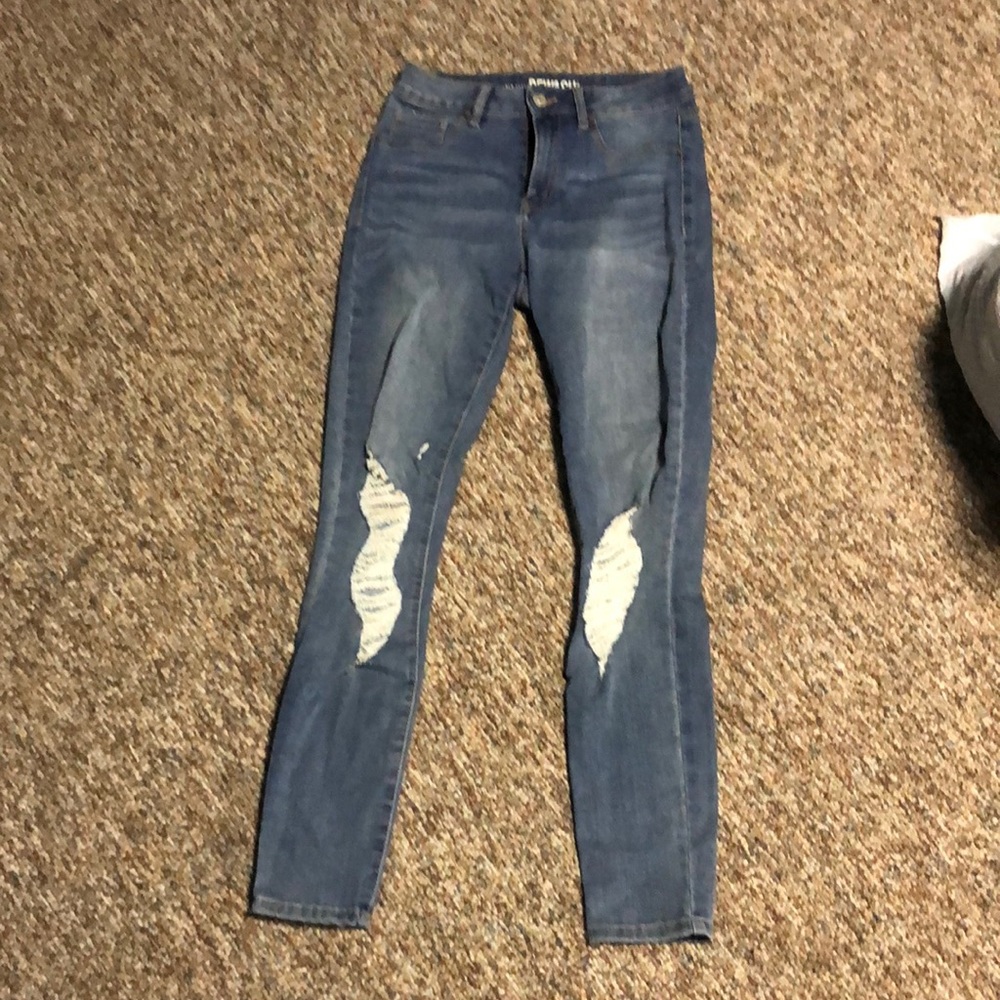 Rewash Brand size 5 denim jeans with rips in the knees